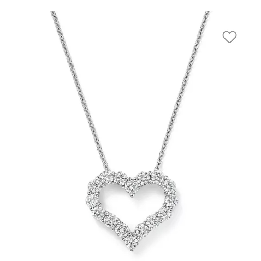 TIFFANY & CO- Diamond Heart Pendant Necklace
